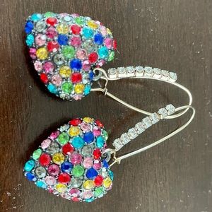 Heart-shaped earrings.